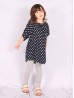 Kid's Off The Shoulder Polka Dot Print Fashion Top